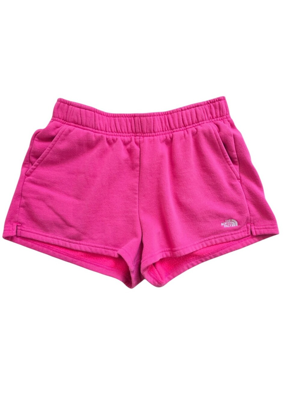 The North Face Womens Pink Half Dome Pink Fleece Short Size Medium